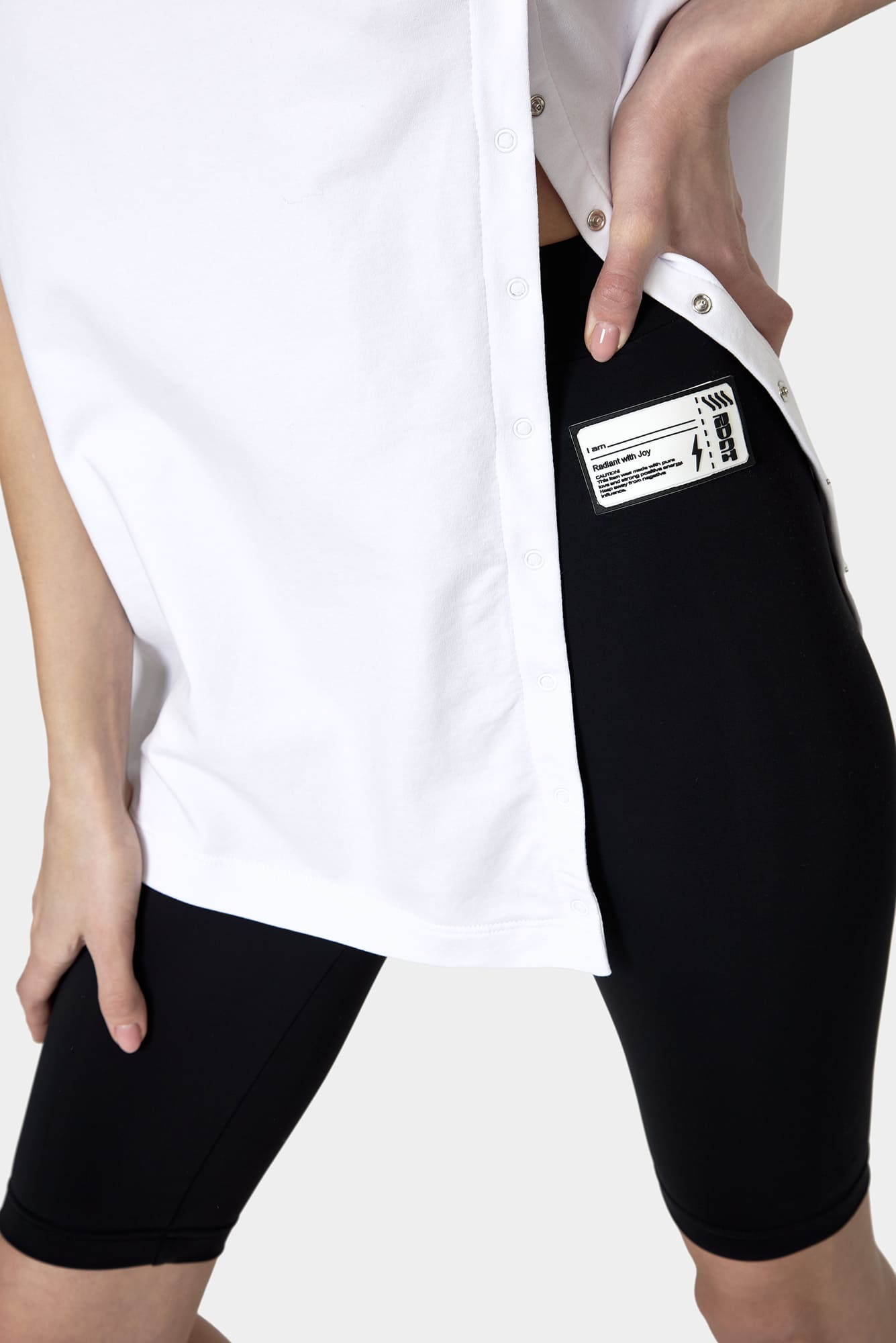 Black short leggings WATER SHINE