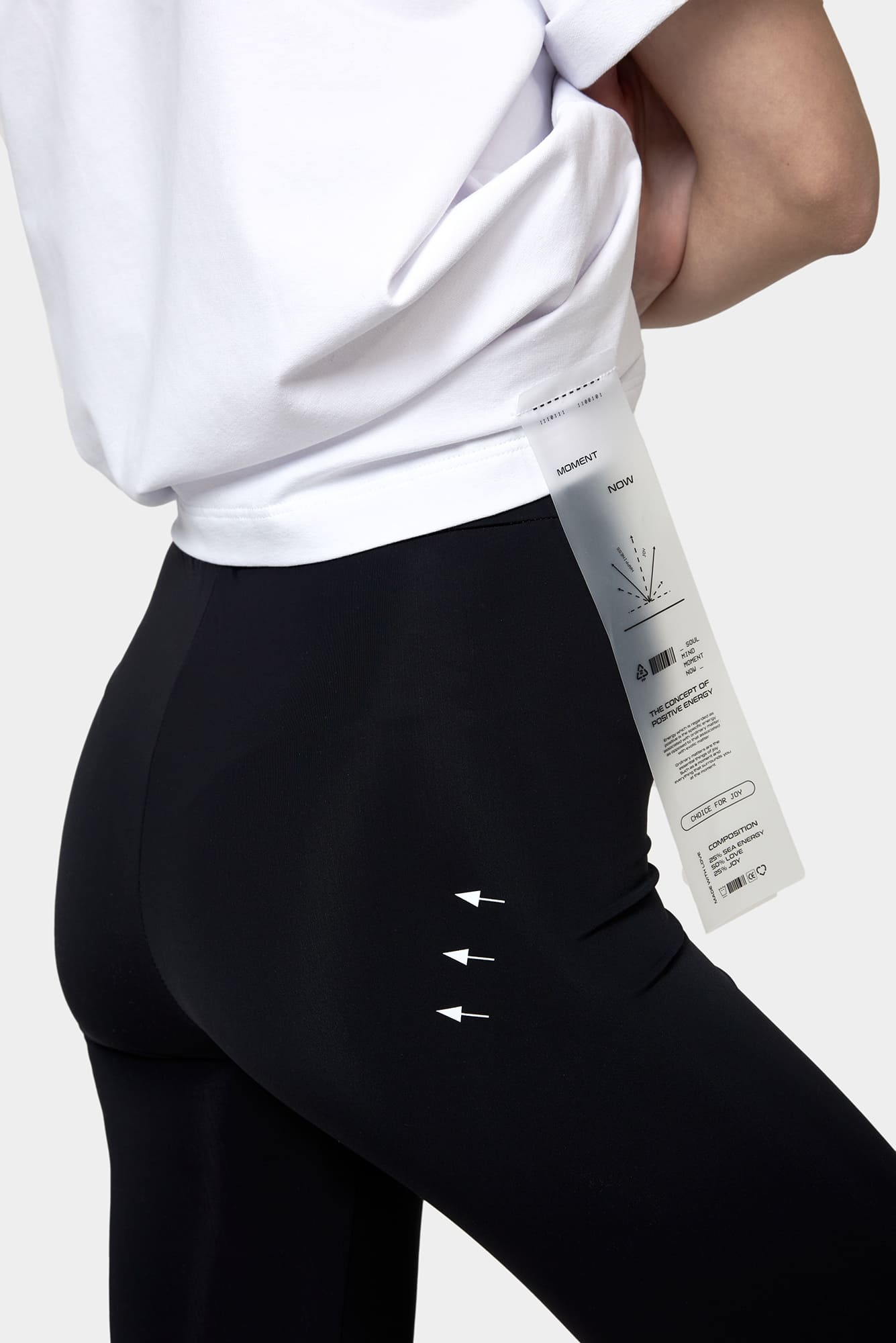 Black short leggings WATER SHINE