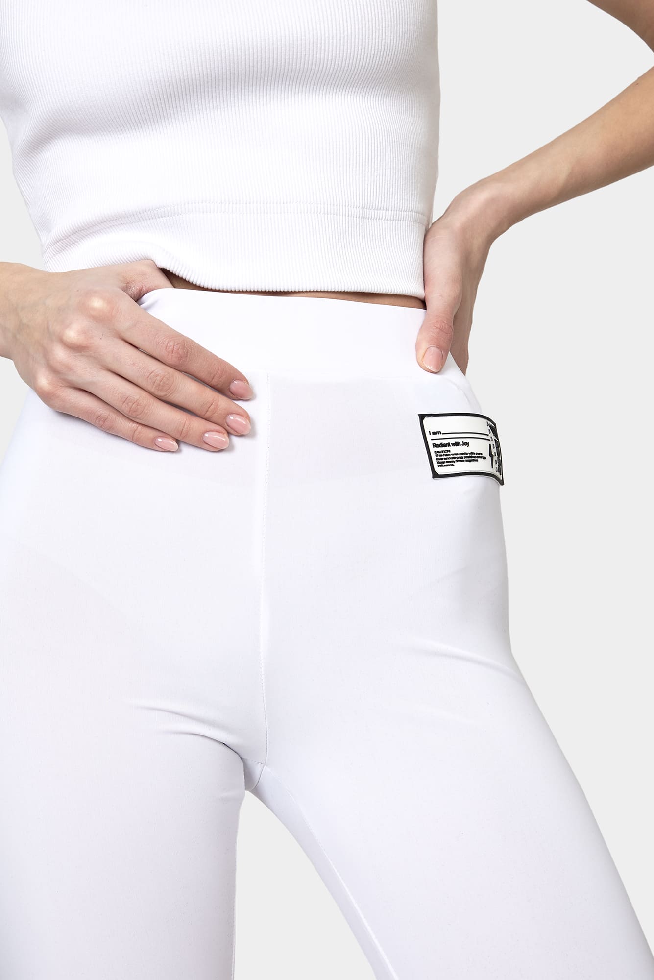 White short leggings WATER SHINE