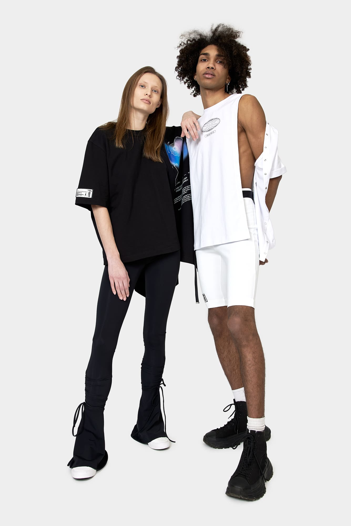 White RDNT short leggings