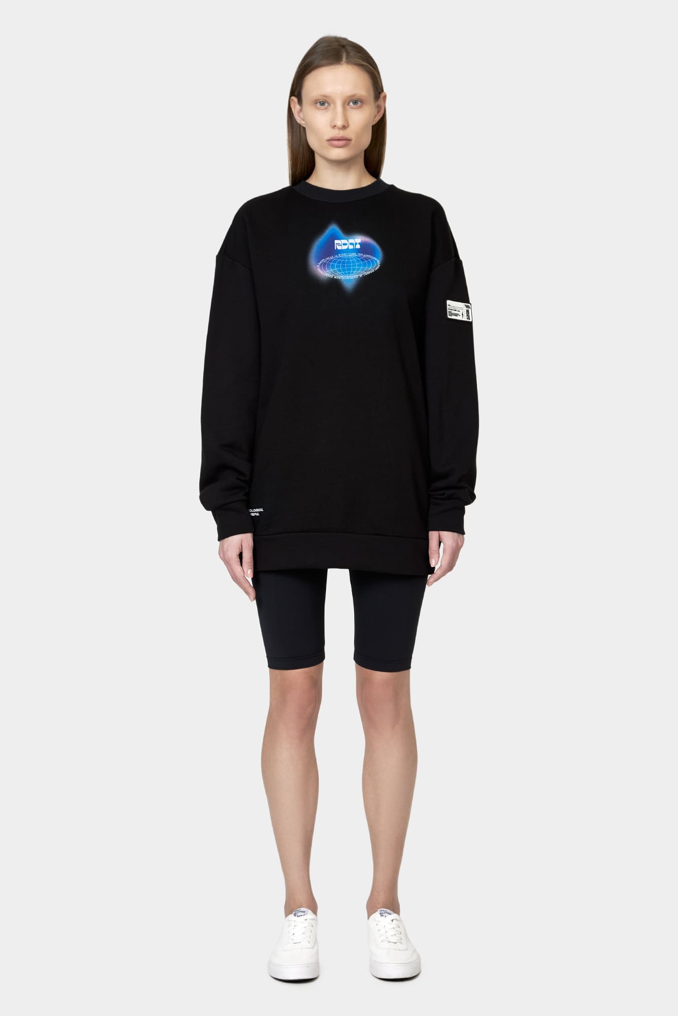 Black sweatshirt WATER SHINE