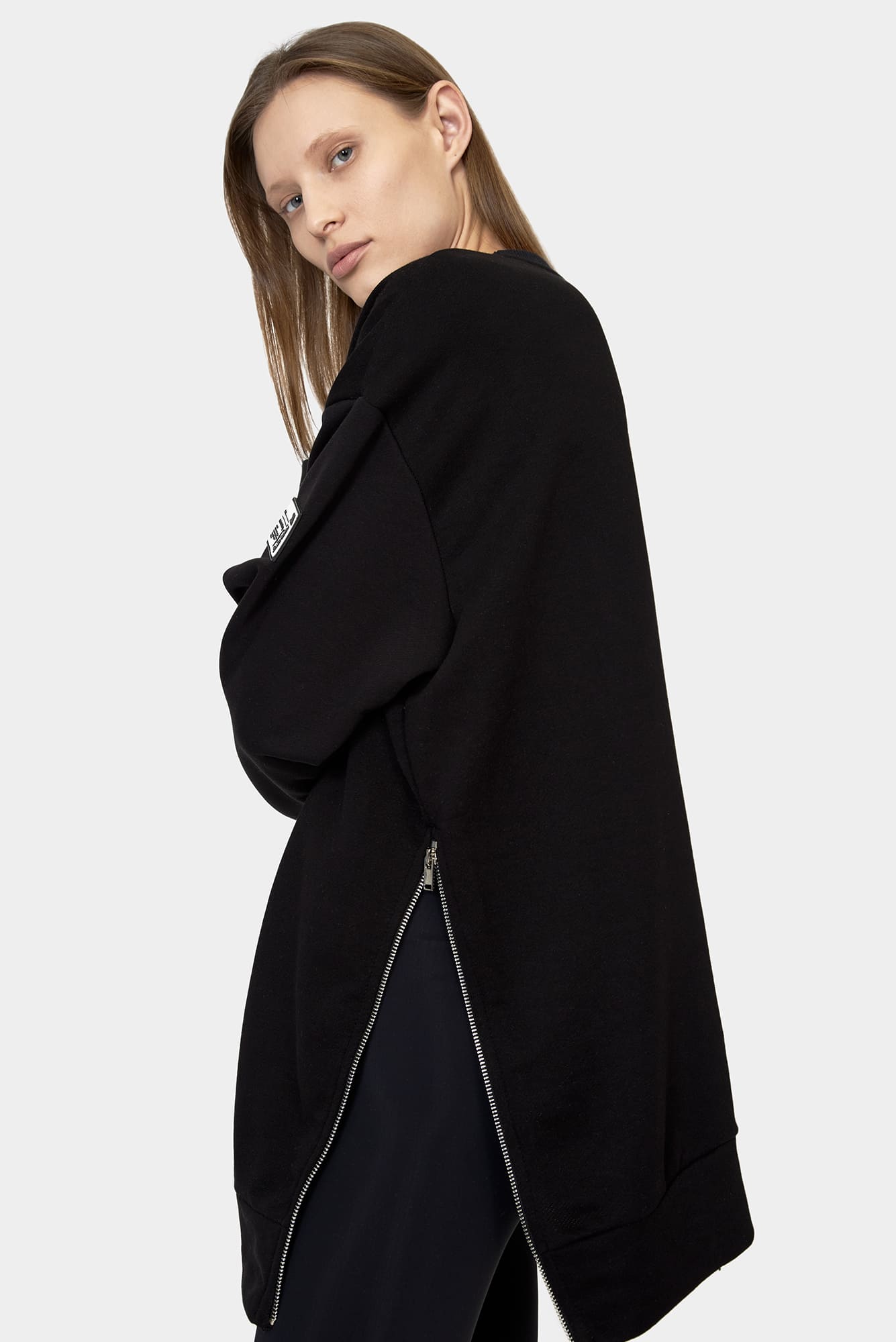 Black sweatshirt WATER SHINE