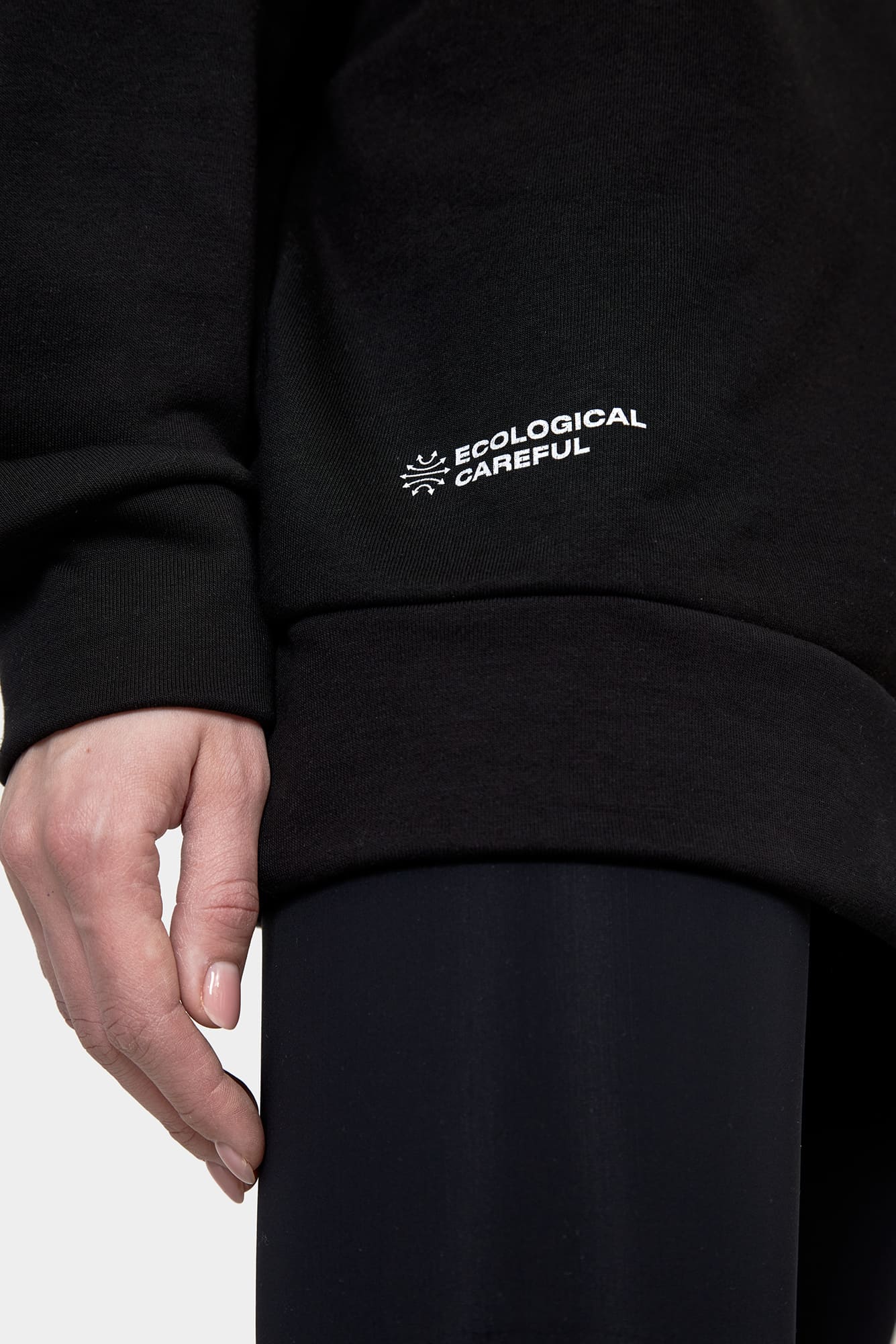 Black sweatshirt WATER SHINE