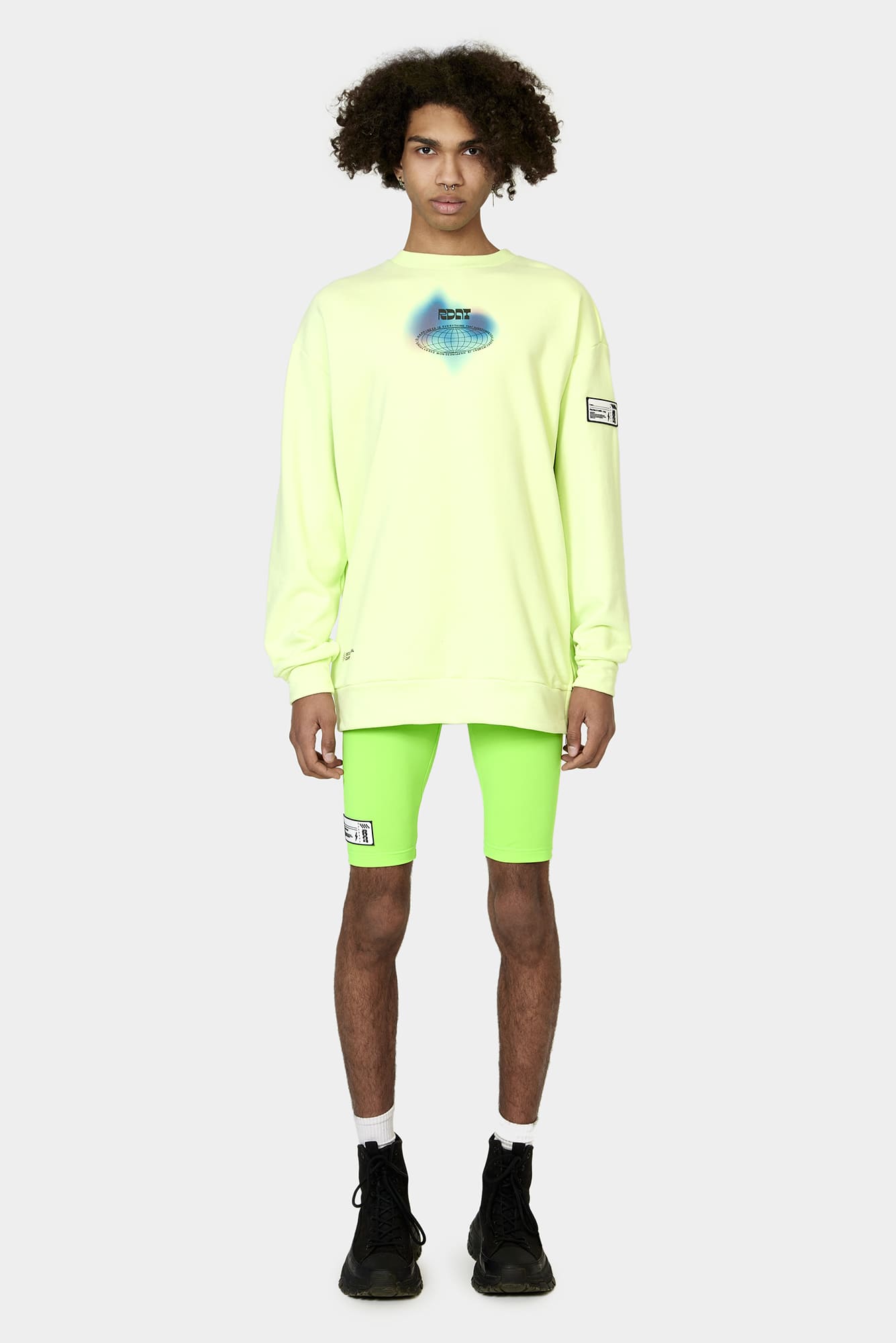 Lime sweatshirt WATER SHINE