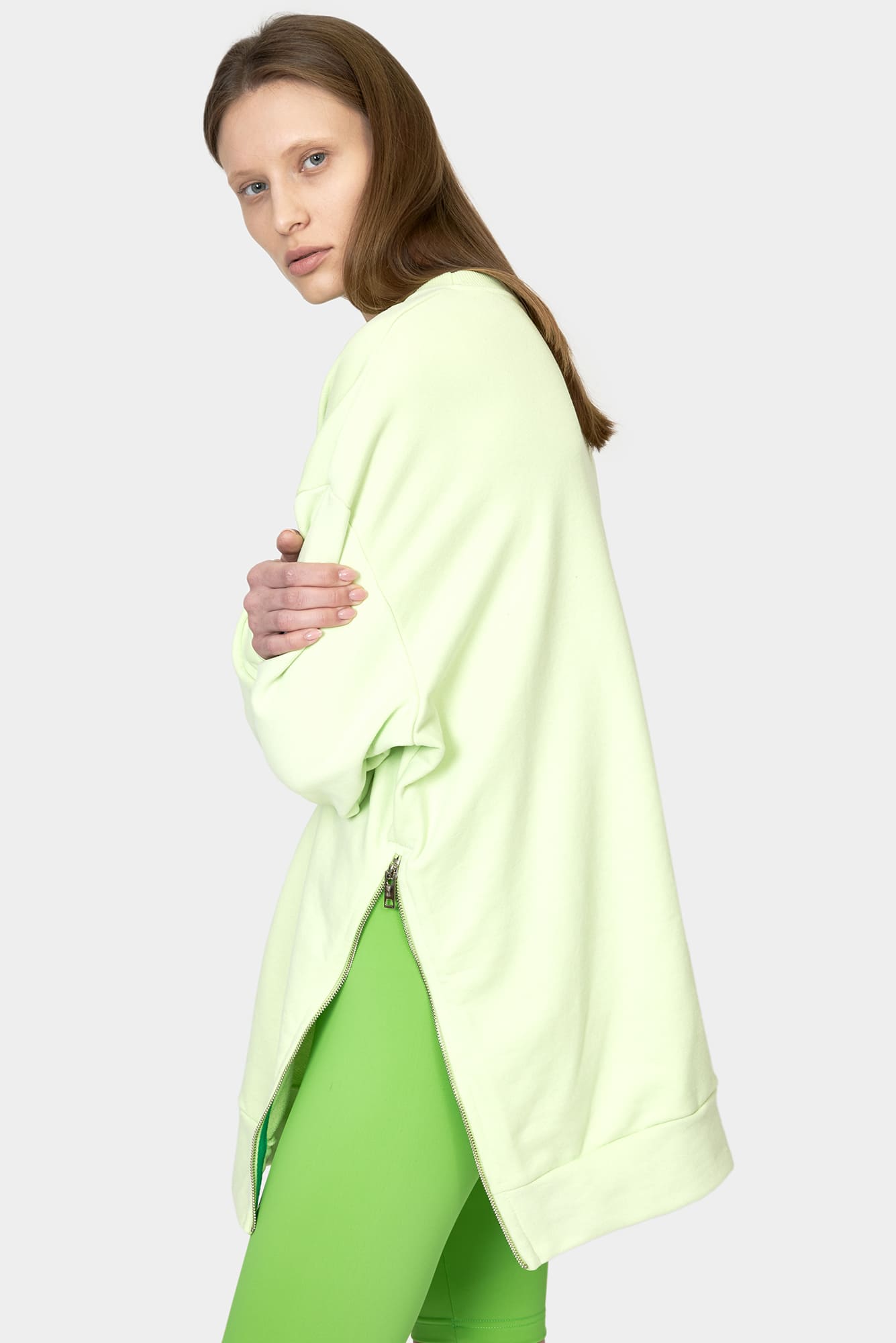 Lime sweatshirt WATER SHINE