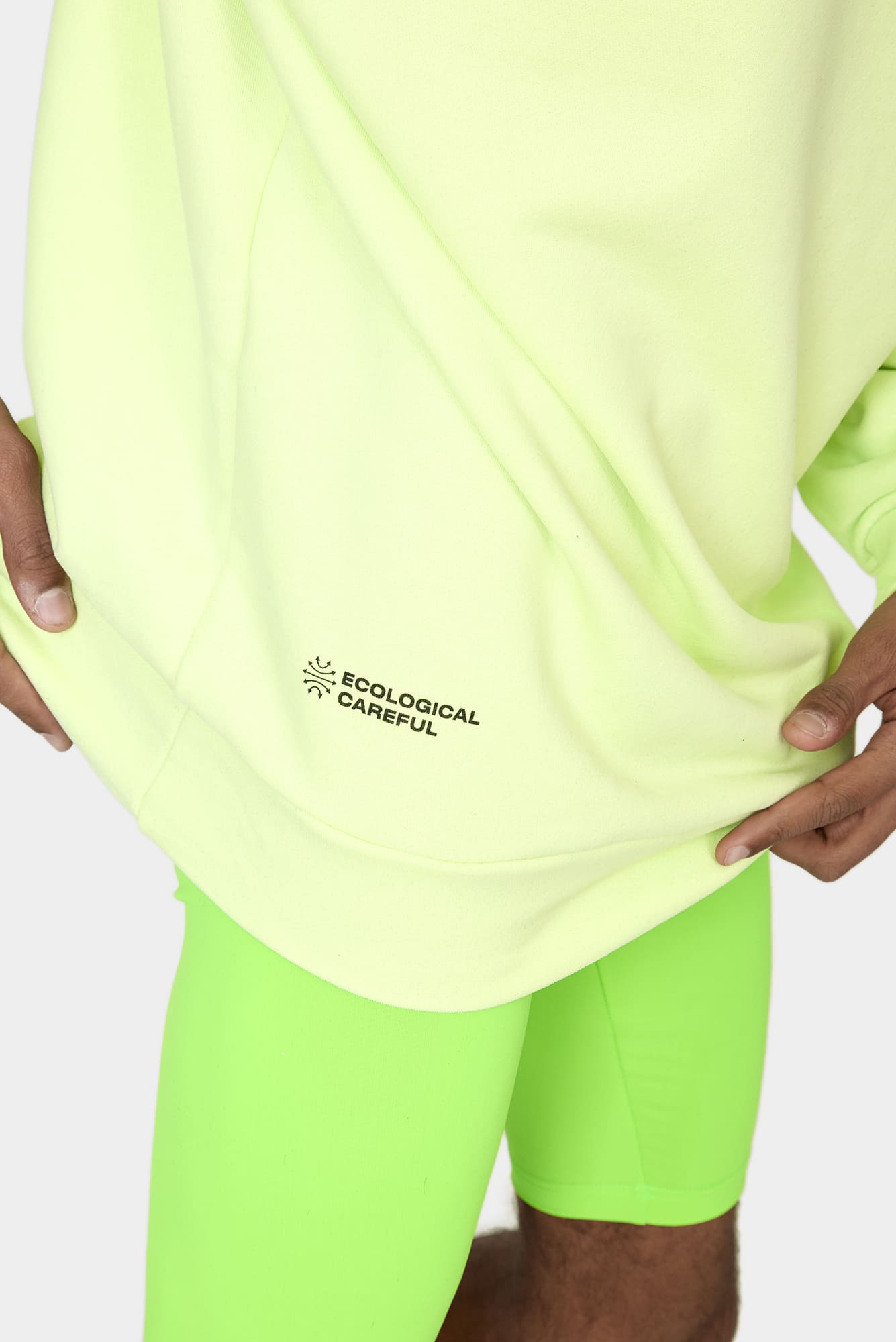 Lime sweatshirt WATER SHINE