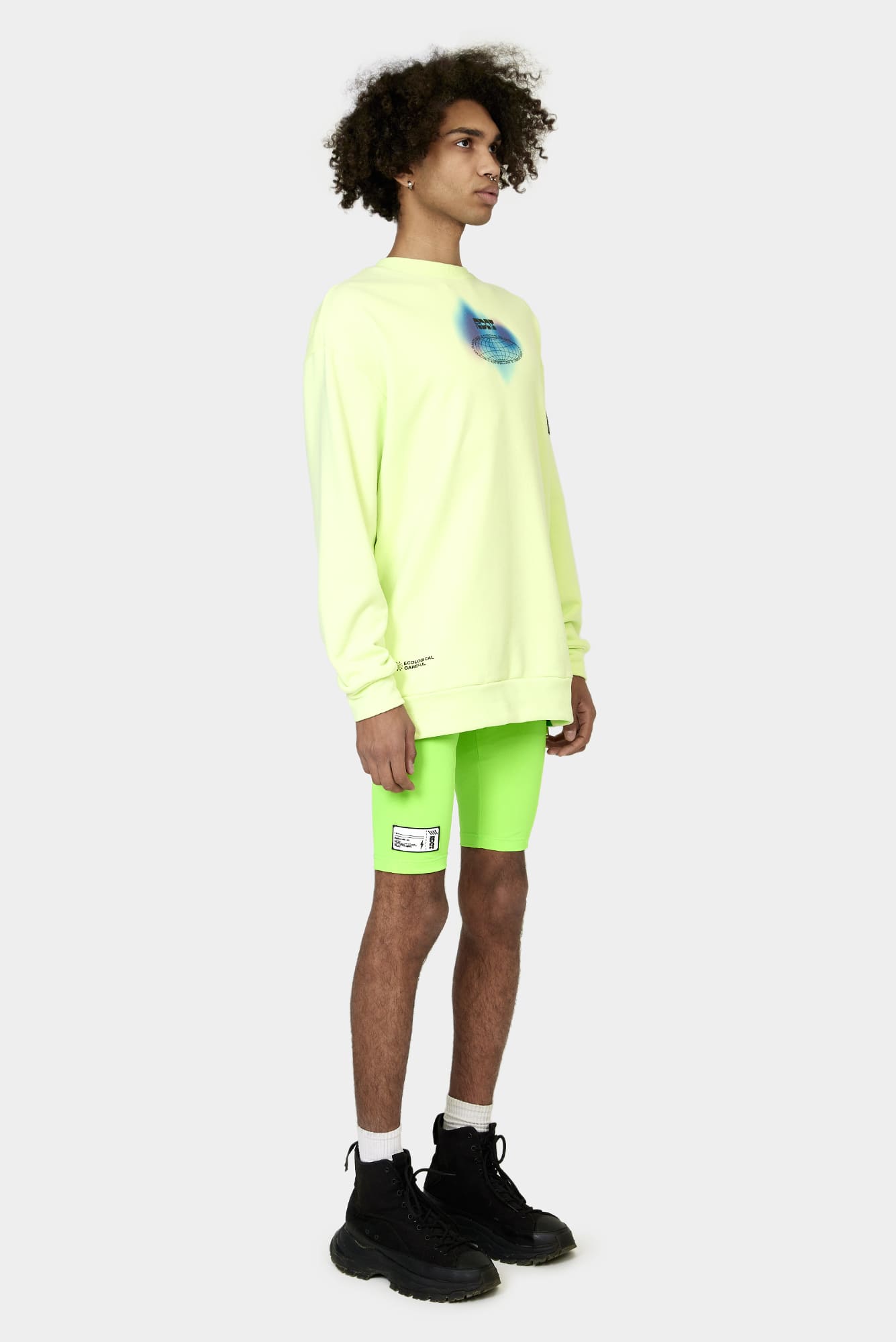 Lime sweatshirt WATER SHINE