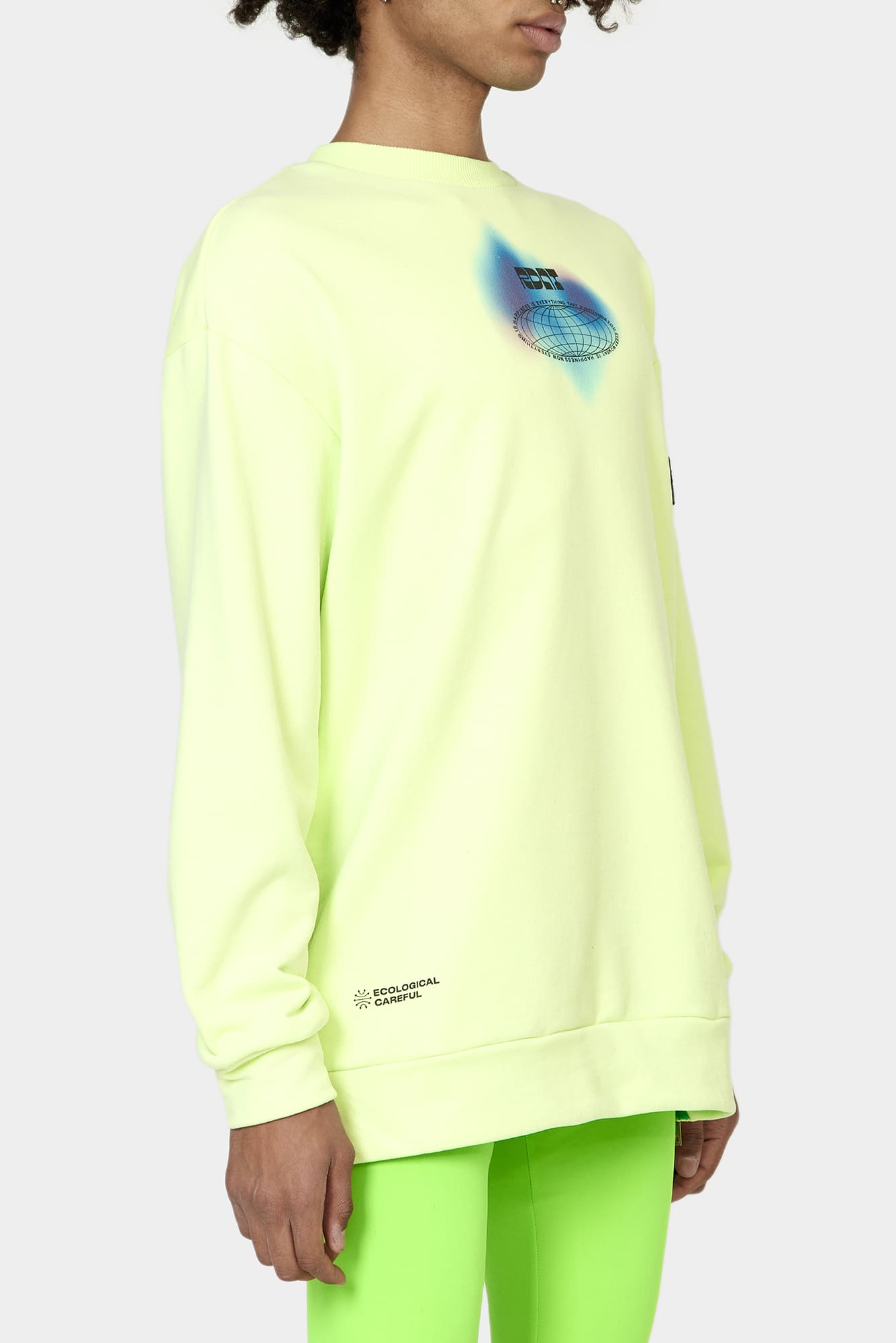 Lime sweatshirt WATER SHINE