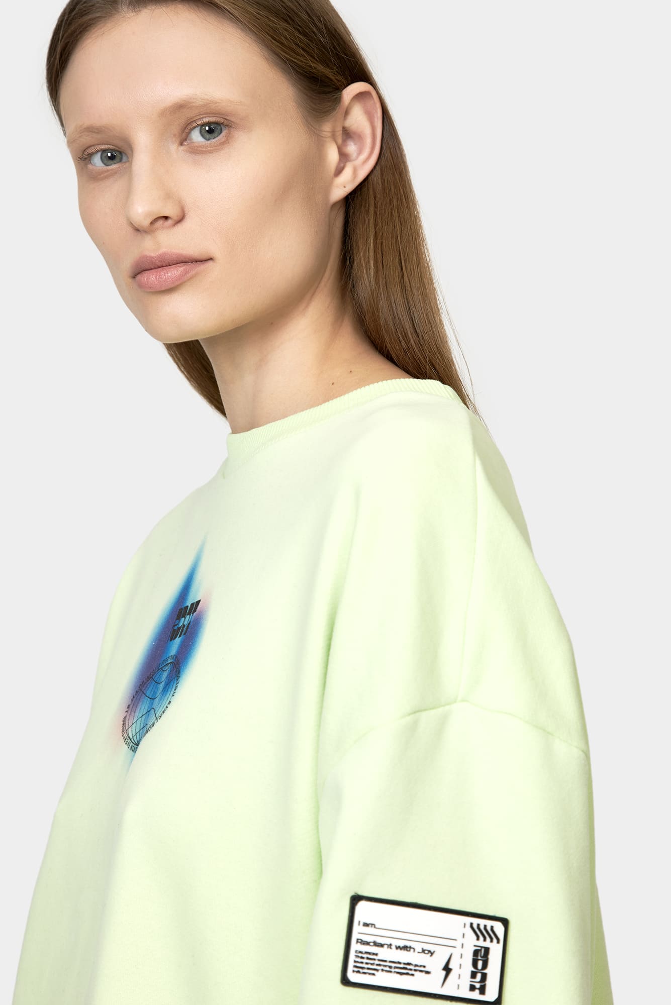 Lime sweatshirt WATER SHINE