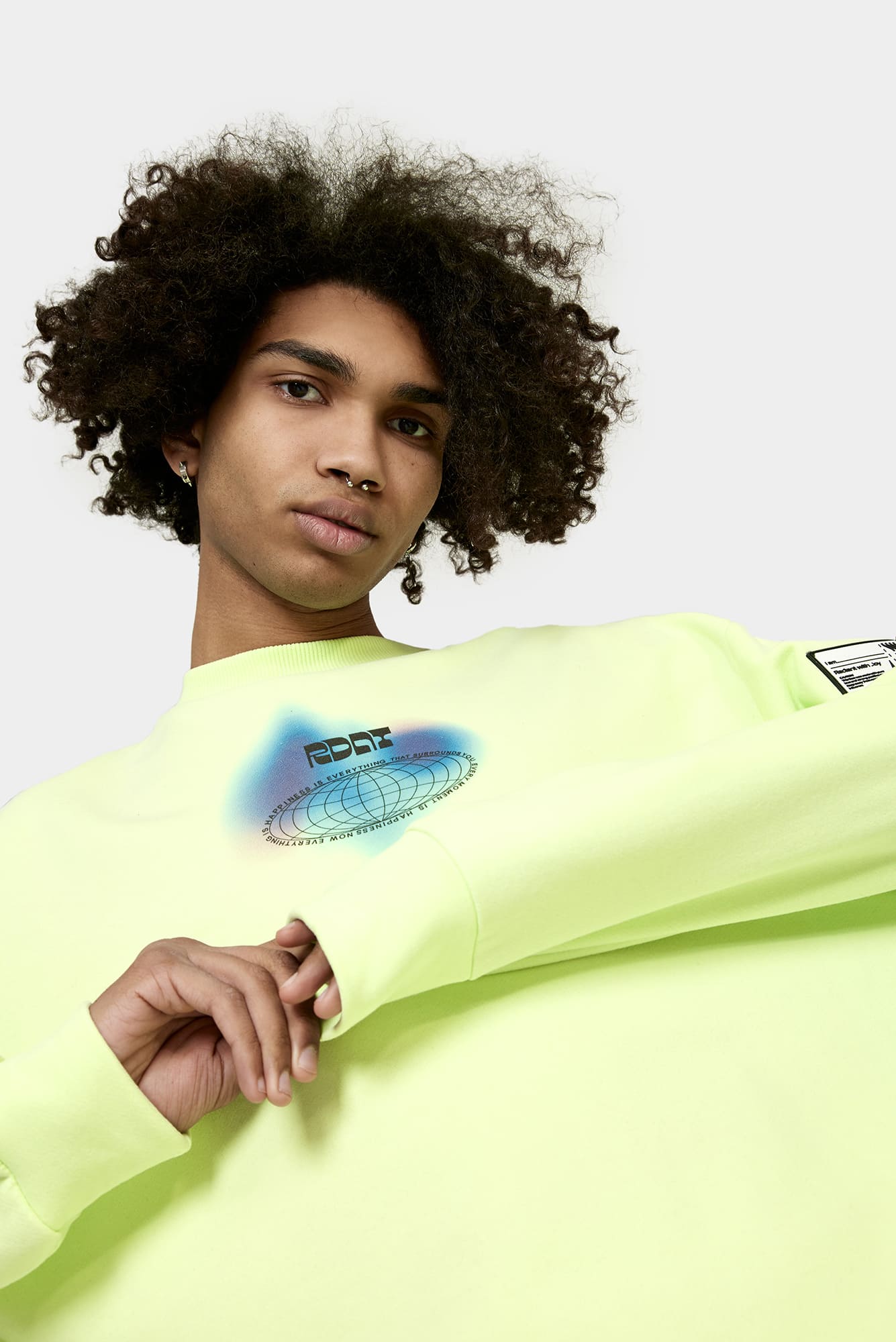 Lime sweatshirt WATER SHINE