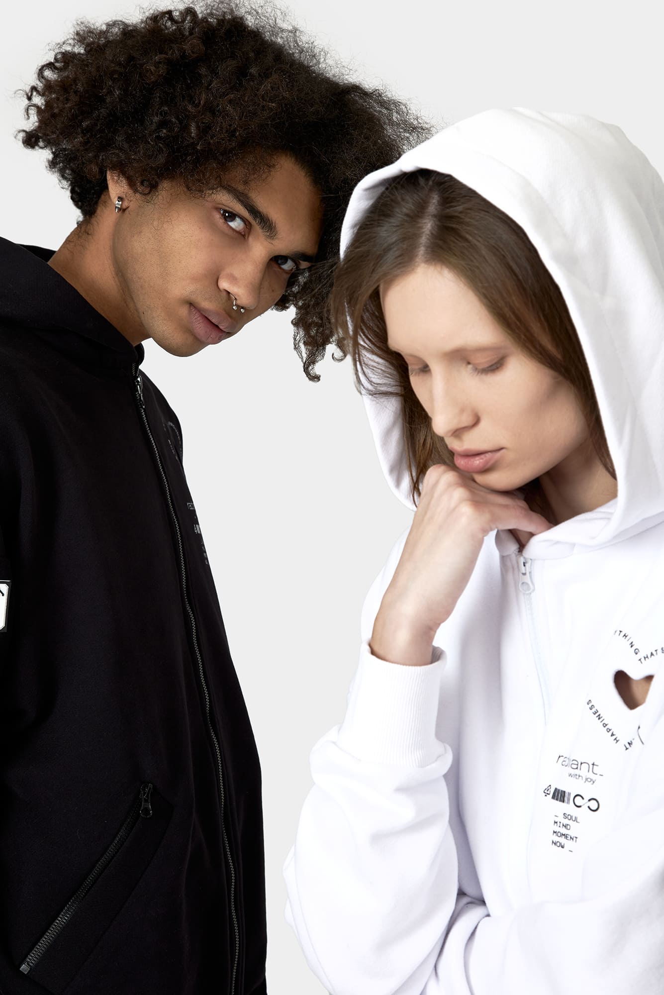 Black hoodie HEART of UA