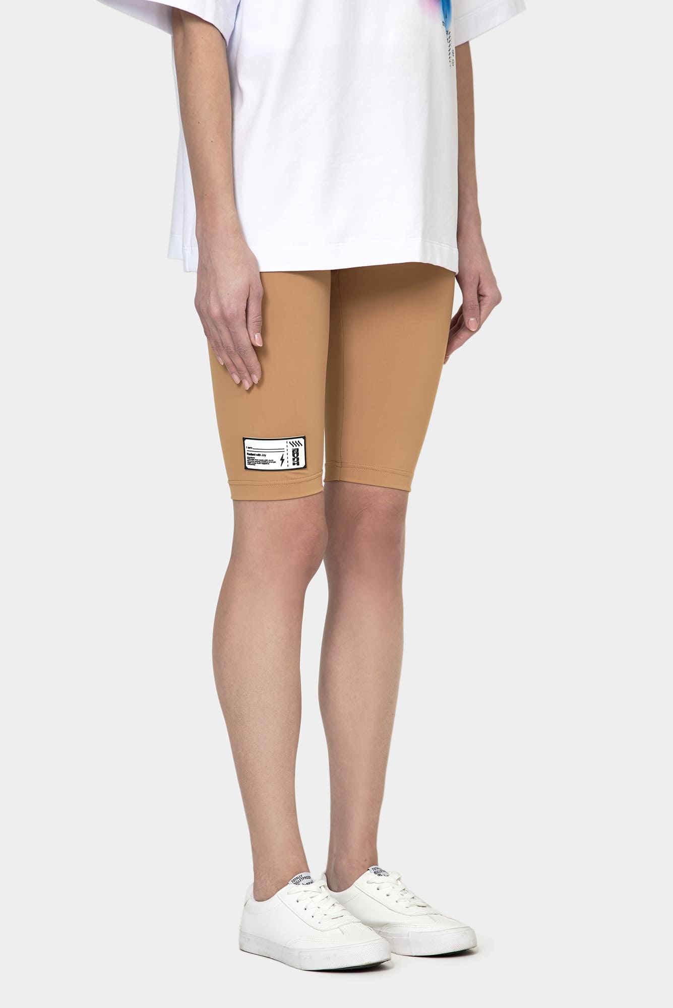 Beige short leggings WATER SHINE