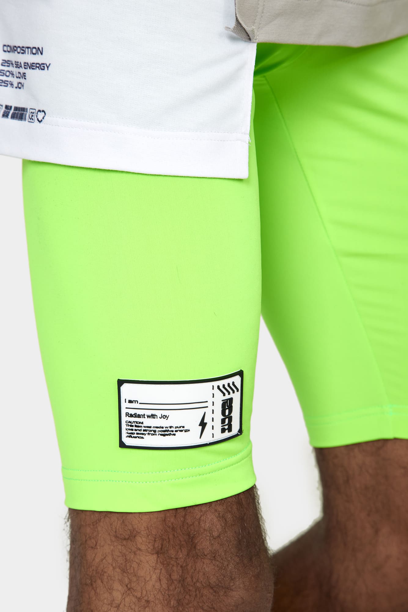 Lime short leggings WATER SHINE