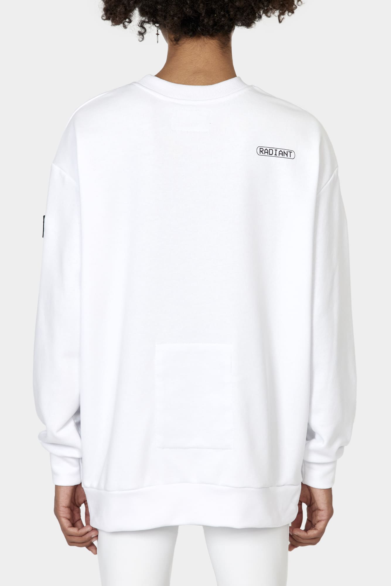 White sweatshirt WATER SHINE